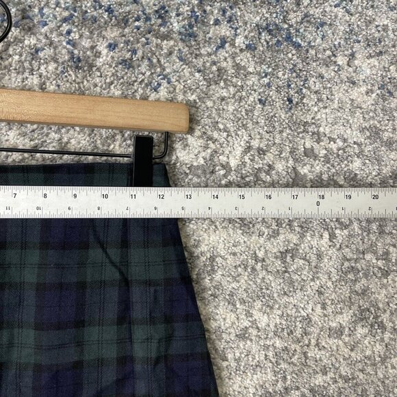 Brandy Melville 26 Mini Skirt Blue Black Green Plaid School Uniform - Picture 7 of 7